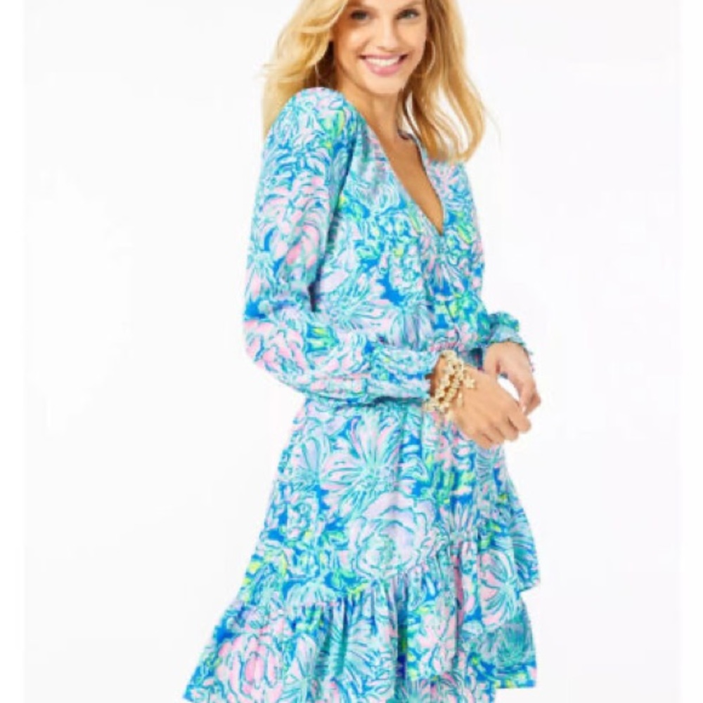 NWT Lilly Pulitzer Cristiana Stretch Dress- In Full Bloom